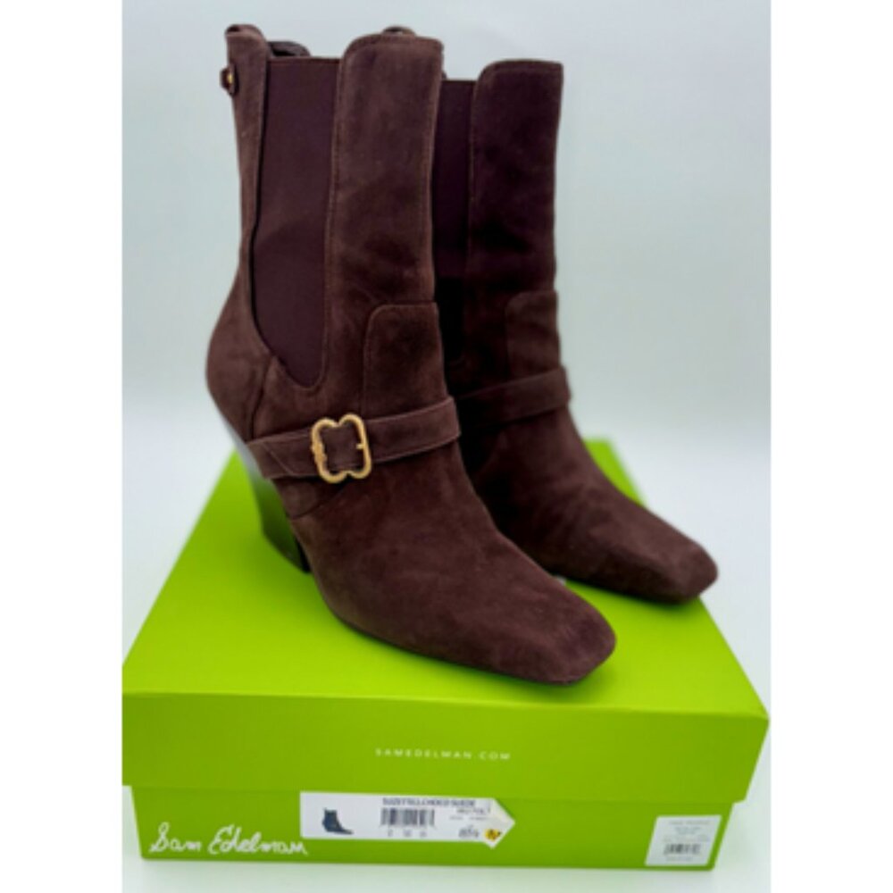 EUC-Anthropologie x Sam Edelman Bree Buckle Boots - Brown - 8.5 - Picture 8 of 10